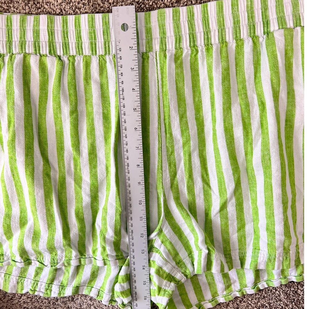 Old Navy Womens 2X Coastal Resortwear Preppy Nautical Linen Beach Pull On Shorts - Picture 9 of 10